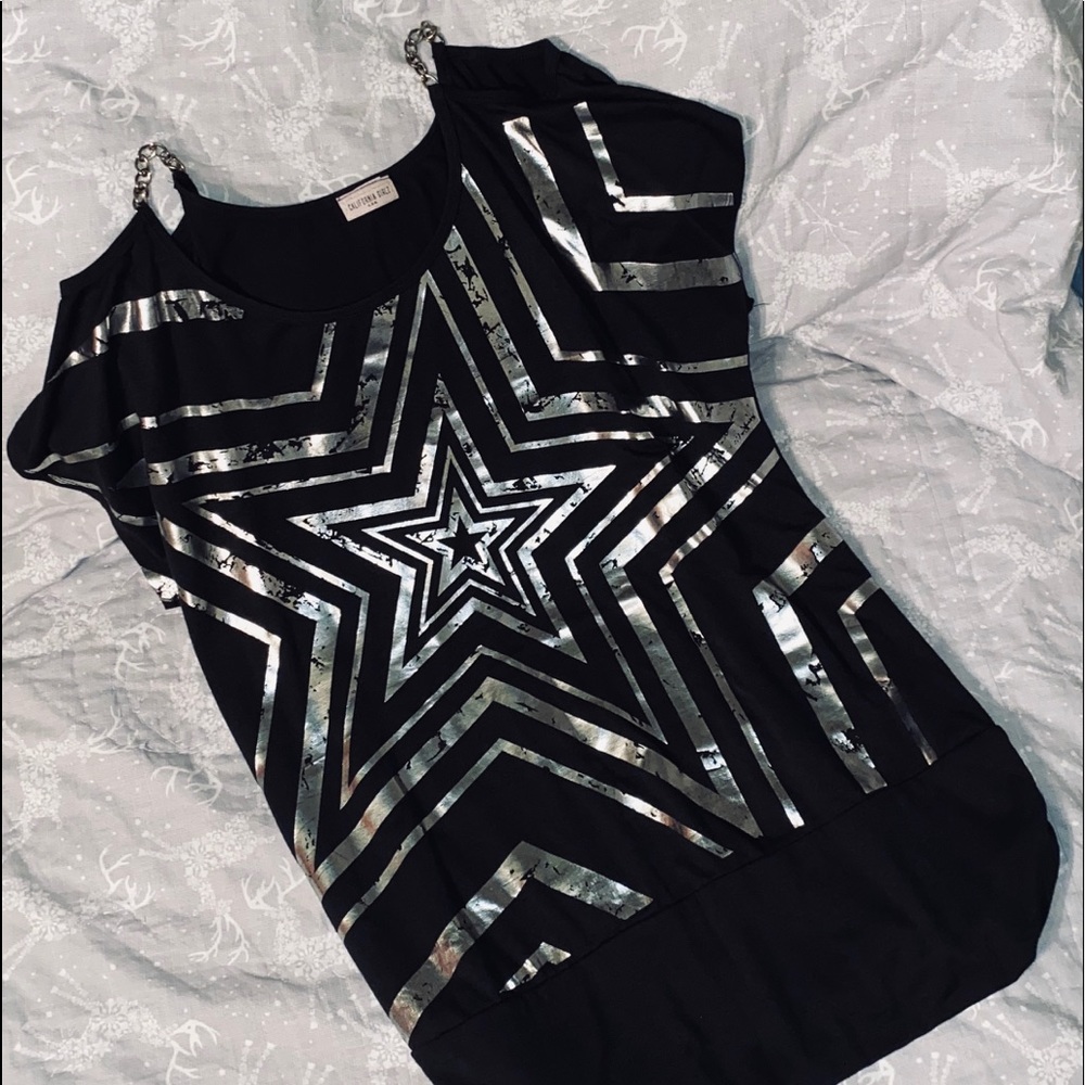 California Girlz brand Cold Shoulder Tunic